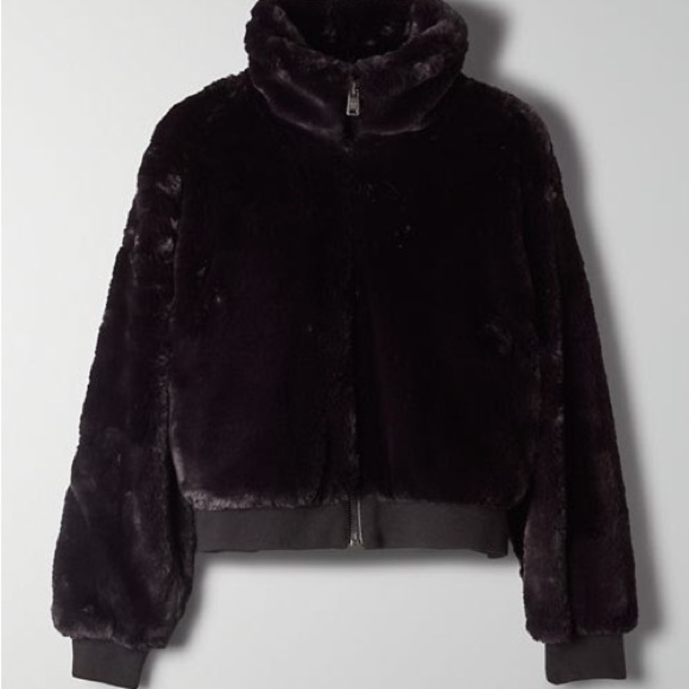NWOT Aritzia Sunday best bear bomber jacket S Black